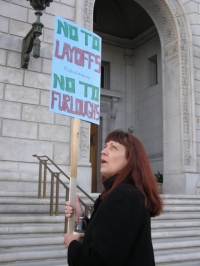 FACE ITT: Feminists Against Budget Cuts Especially in Tough Times Demonstrate At  SF