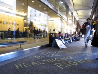 Blue Shield Declared Crime Scene by Single Payer Activists