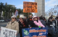 Die-In at the Ferry Building Protests Healthcare Bill's Abortion Ban