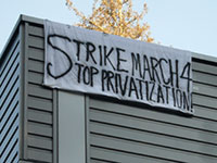 UCSC Banner Drop to Mobilize for March 4th