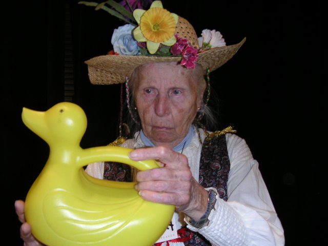 Here the Grannies perform with song and skit at the 2006 Green Festival