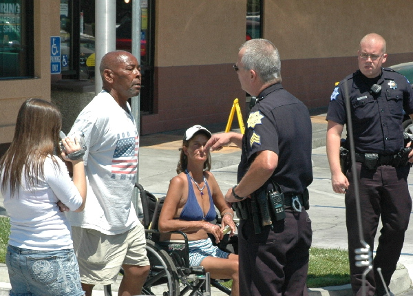 A homeless woman in a wheelchair was arrested and given a citation because she needed to use a bathroom.