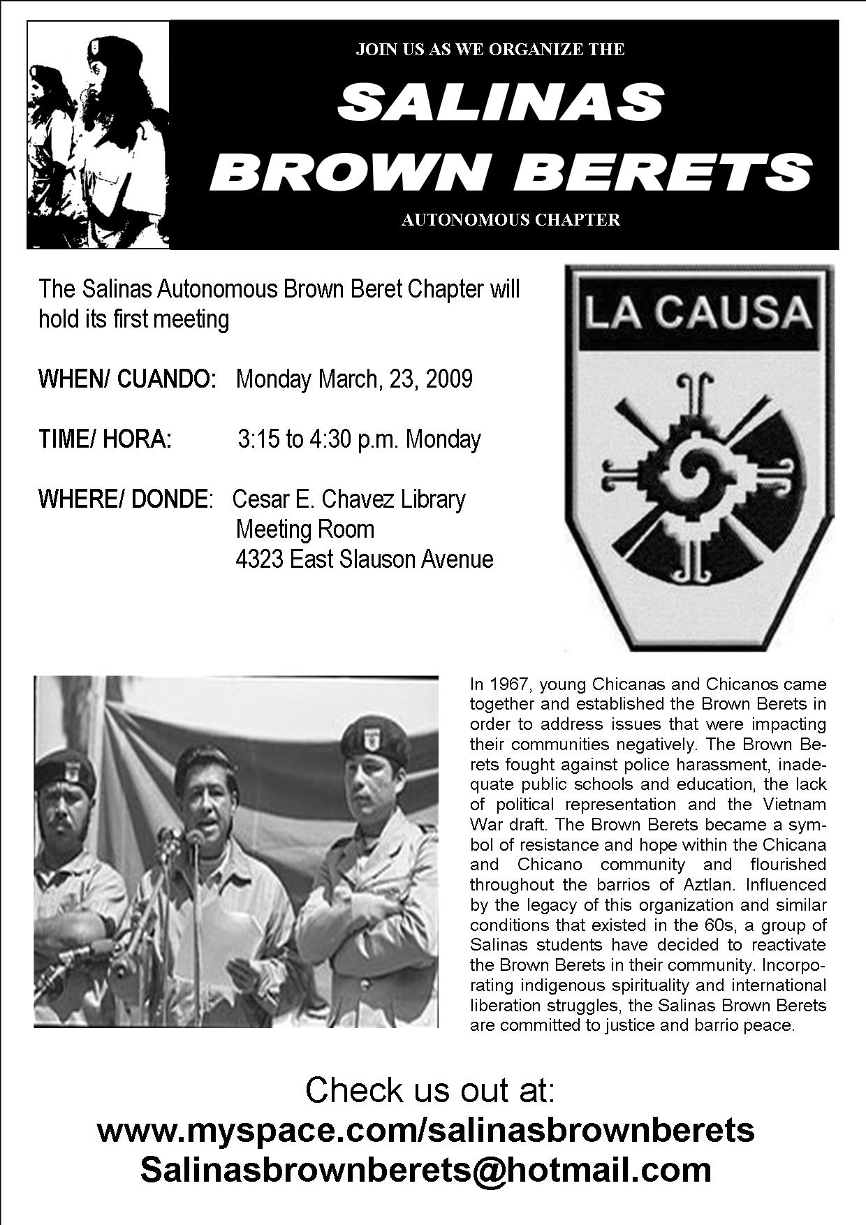 Brown Berets Chapter Emerges in Salinas Indybay