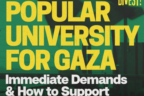 On April 29, students at the University of San Francisco State University launched the Popular University for Gaza, an encampment in soli...