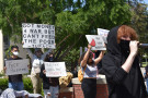 Photo from the sit-in at CSU-Fresno on May 1. All photos by Mike Rhodes