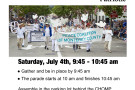 Flyer: March with the Peace Coalition of Monterey County on July 4th, 2026 in Monterey
