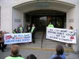 Hundreds Rally Outside Oakland School District Office to Denounce Union-Busting