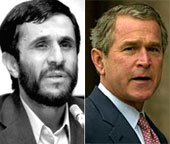 Bush and Ahmadinejad