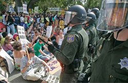 Protests as Bush Comes to California to Observe Earth Day