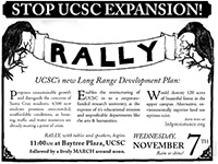 Rally against the LRDP - Wednesday, November 7th at UCSC