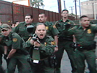 Border Patrol Attacks No Borders Camp Demonstration