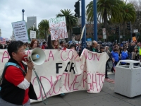 Activists for Reproductive and Gay Rights Protest “March For Life”