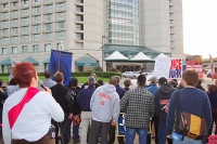 Pro-Labor, Anti-War Activists Protest Outside Meg Whitman Fundraiser