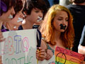 Community Members "Break the Silence" at LGBQT Youth Rally in Santa Cruz