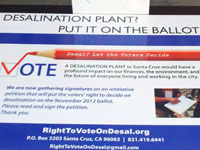 Petition Turn-in Rally for Right To Vote On Desalination in Santa Cruz