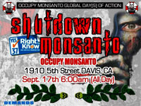 Anti-Monsanto Project to Shutdown Monsanto in Davis on September 17th