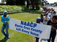 Marching in Santa Cruz for Justice for Trayvon and Others Subjected to Racial Profiling