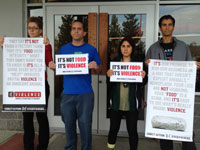 Animal Rights Activists Demonstrate at Santa Cruz Chipotle Restaurant