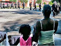 Riot Police Surround Stockton Community Barbecue