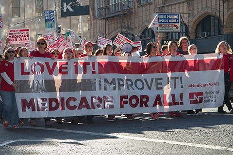 Protesters Demand Congressional Reps Support Medicare for All