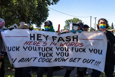 Anti-Fascists Fight Back at Straight Pride Rally in Modesto