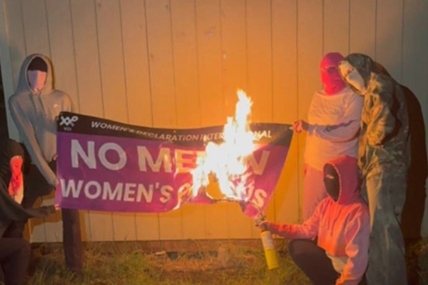 TERFs told to "Get Out of Oakland!"