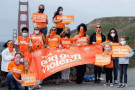 Golden Gate Bridge:

Meet at H. Dana Bowers Memorial Vista Point (Highway 1 on north side of bridge), Sausalito, CA  94965, then march to...