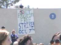 Banner Drop and Literature Distro at CSU Monterey Bay