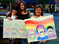 Community Members "Break the Silence" at LGBQT Youth Rally in Santa Cruz