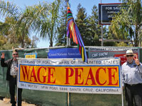 Greeting Tourists with Peace Signs on the Fourth of July