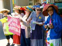 Protest at Whole Foods in Palo Alto: Boycott Eden Foods