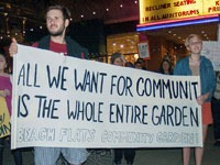 Hundreds March for Beach Flats Community Garden