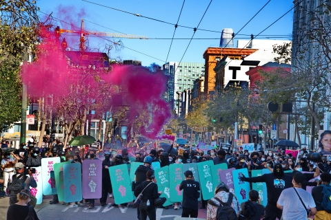 Women March in SF for Rights and a Protest Against