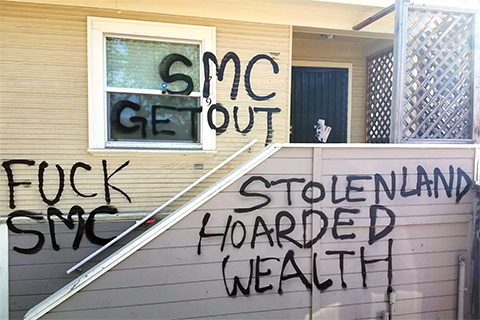 Graffiti and Vandalism Protests Hit Both Sides of the Bay