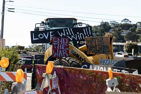 Resistance at Sausalito Camp Eviction