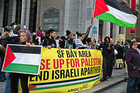 Palestinians Demand Freedom at Israeli Consulate in SF