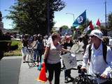 Youth Against War and Racism organized a march through the heart of Petaluma July 15th to protest imperialism in Iraq, Afghainistan and Lebanon. The march took to the streets spontaneously and drew ov