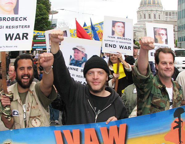 SAN FRANCISCO (Dec 9, 2006) - Over a hundred military veterans, military family members, and supporters join Iraq War-era veterans in San Francisco to support “GI rights and resistance” to an unjust,