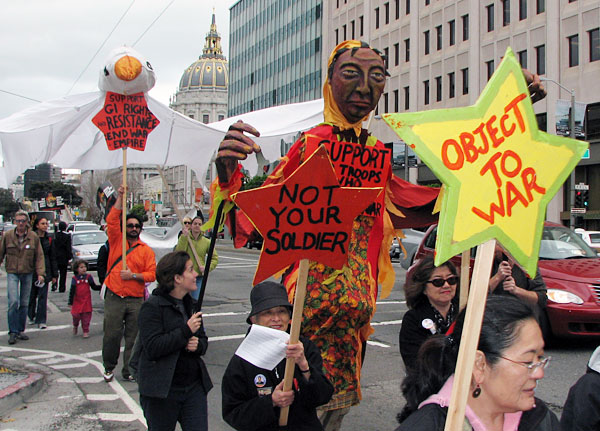 SAN FRANCISCO (Dec 9, 2006) - Over a hundred military veterans, military family members, and supporters join Iraq War-era veterans in San Francisco to support “GI rights and resistance” to an unjust,