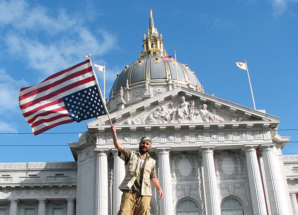 SAN FRANCISCO (Dec 9, 2006) - Over a hundred military veterans, military family members, and supporters join Iraq War-era veterans in San Francisco to support “GI rights and resistance” to an unjust,
