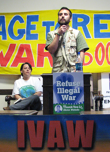 SAN FRANCISCO (Dec 9, 2006) - Over a hundred military veterans, military family members, and supporters join Iraq War-era veterans in San Francisco to support “GI rights and resistance” to an unjust,