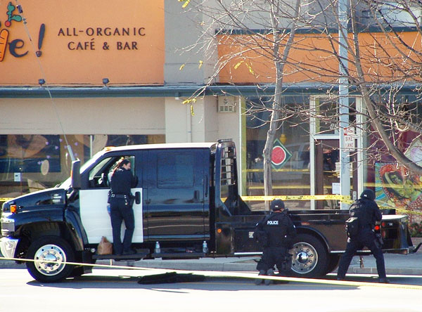 A man blockaded himself inside La Vie restaurant this morning sometime around 9am and remained inside for many hours. 