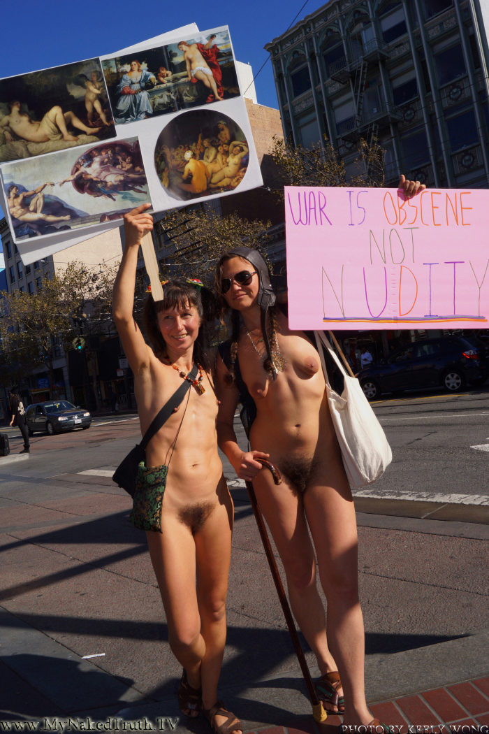 Nude babes public