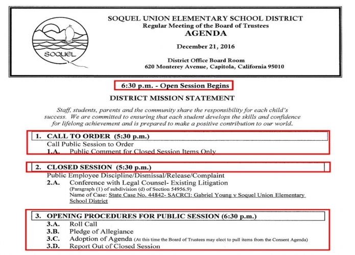 Soquel Union Elementary School District and the Brown Act Indybay