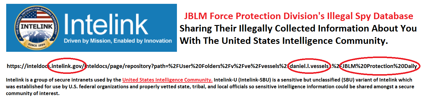 Proof of the JBLM Illegal Spy Database - Here's the URL : Indybay