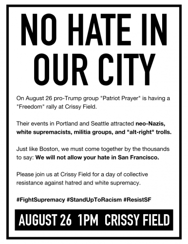 No Hate in San Francisco @ Crissy Field | San Francisco | California | United States