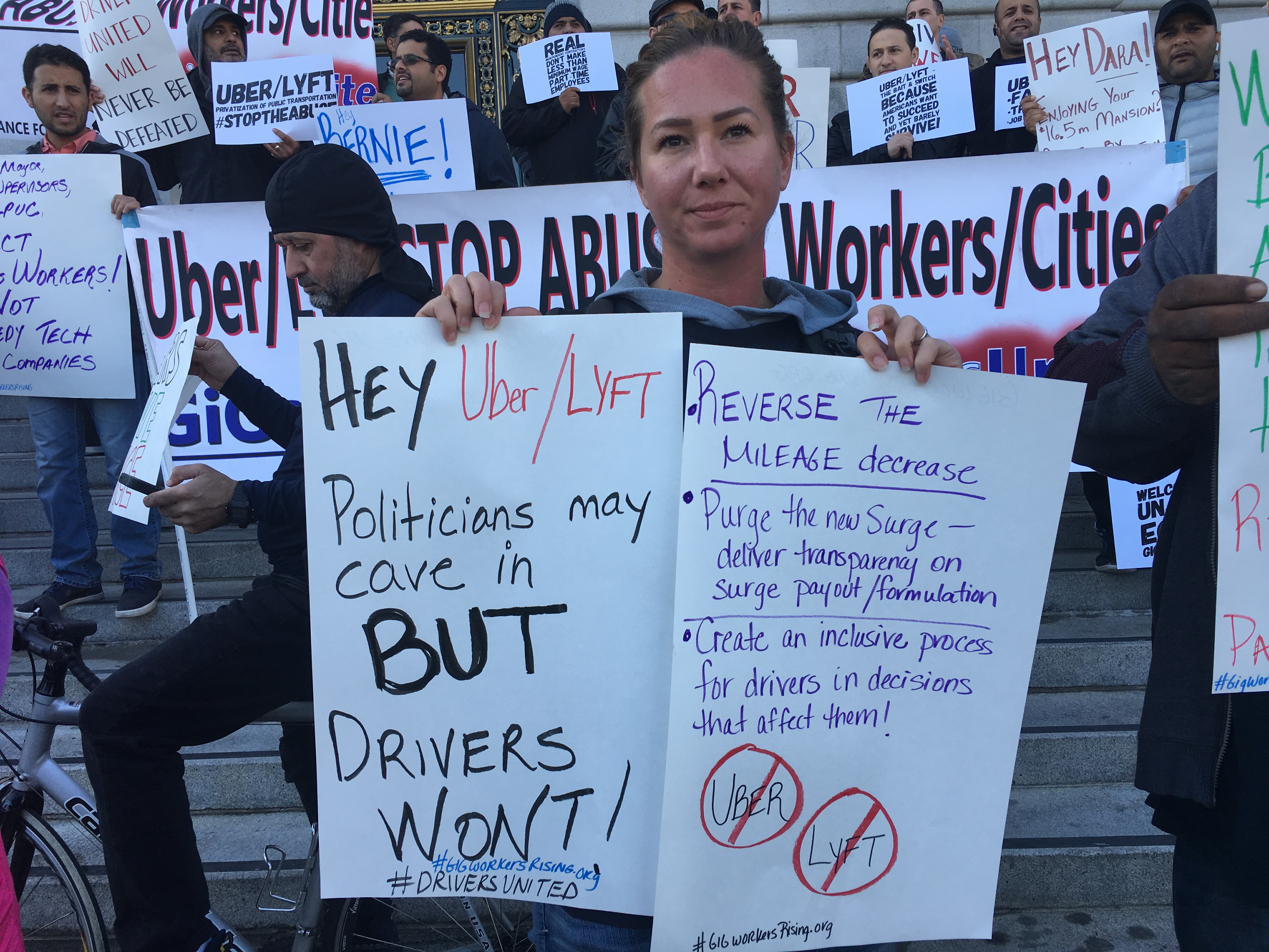 Uber Lyft We Made You! Drivers Rally & Speak Out In San Francisco ...
