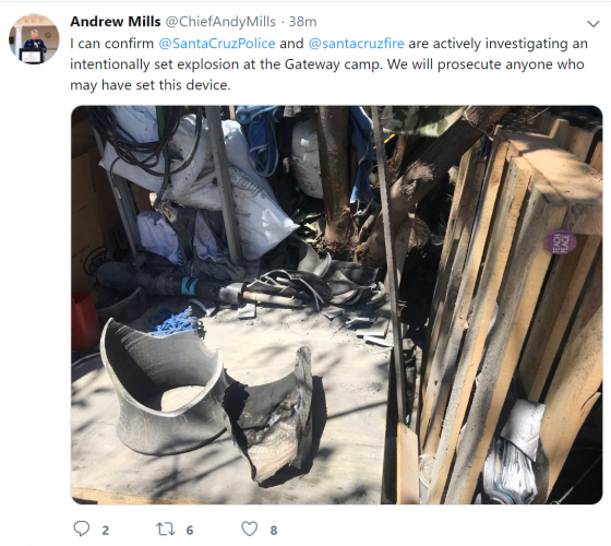 Explosive Detonated During Ross Camp Eviction, According to Police