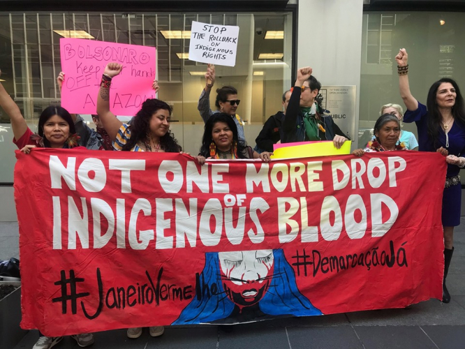 #SaveTheAmazon: Action at Brazilian Consulate in Solidarity w/ Amazon's Indigenous Peoples @ Brazilian Consulate