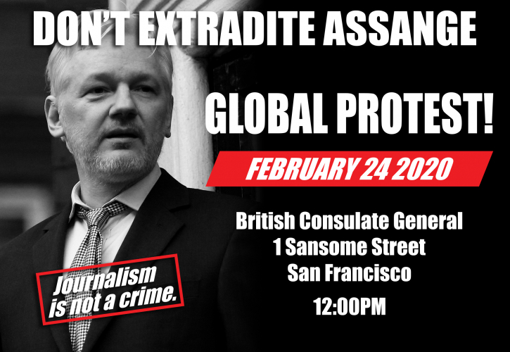 International Day Of Action To Free Julian Assange & Chelsea Manning @ UK Consulate